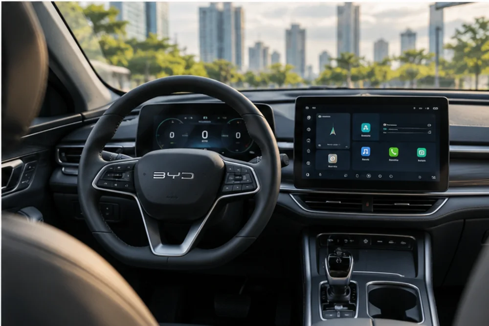 Modern BYD cockpit
